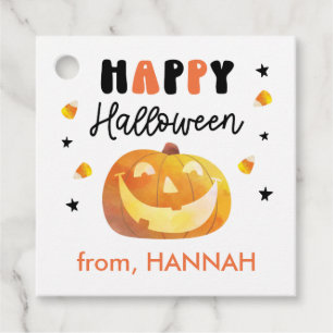Etiquetas Para Lembrancinhas Crianças Personalizadas Pumpkin Halloween Trat Fav