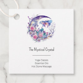 Etiquetas Para Lembrancinhas Cristais de Borboleta Crescente Flores de Lua Espi