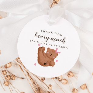 Etiquetas Para Lembrancinhas Cub Bear Muito Garota, Obrigado.