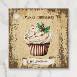 Etiquetas Para Lembrancinhas Cupcake Vintage Feliz Natal