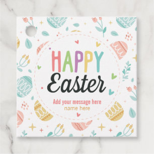 Etiquetas Para Lembrancinhas CUSTOM Feliz Páscoa Amor - Pastel Feliz Primavera 