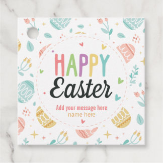 Etiquetas Para Lembrancinhas CUSTOM Feliz Páscoa Amor - Pastel Feliz Primavera 