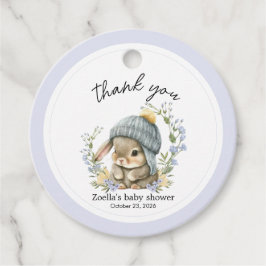 Etiquetas Para Lembrancinhas Cute Bunny Watercolor Thank You Favor Tag