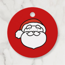 Etiquetas Para Lembrancinhas Cute Doodle Art Christmas Santa on Red
