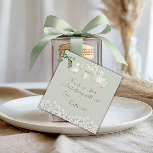 Etiquetas Para Lembrancinhas Cute Ducks & Daisies Baby Shower