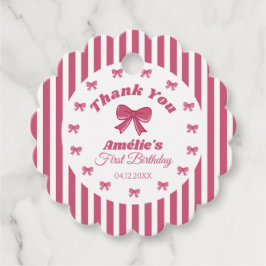 Etiquetas Para Lembrancinhas Cute Pink Bow 1st Birthday 