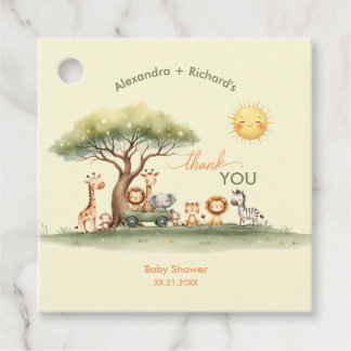 Etiquetas Para Lembrancinhas Cute safari animals gender neutral baby shower
