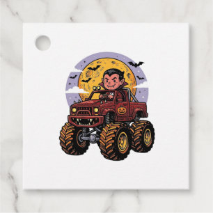 Etiquetas Para Lembrancinhas Cute Vampire Monster Truck Halloween Camisa Design