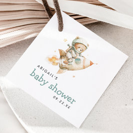 Etiquetas Para Lembrancinhas Cute Watercolor Teddy Bear Astronaut Baby Shower