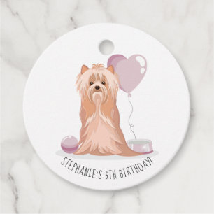 Etiquetas Para Lembrancinhas Cute Yorkshire Terrier Birthday