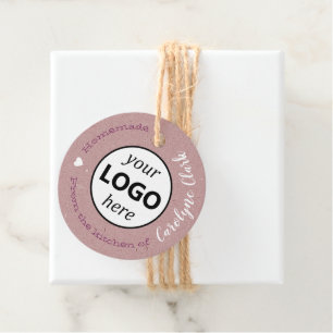 Etiquetas Para Lembrancinhas Da Cozinha Do Papel Rosé Do Modelo De Logotipo