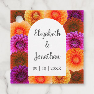 Etiquetas Para Lembrancinhas Dahlia Autumn Floral Wedding