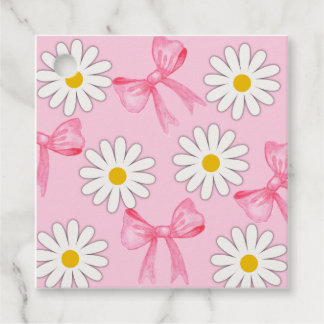 Etiquetas Para Lembrancinhas Daisy Flower and Bow Favor Tag