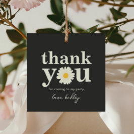 Etiquetas Para Lembrancinhas Daisy Square Obrigado Tag