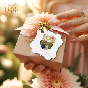 Etiquetas Para Lembrancinhas Dálias Róseas Elegantes Fotografia de Casamento co