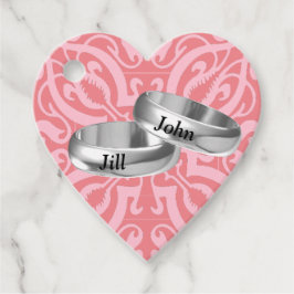 Etiquetas Para Lembrancinhas Damasco rosa personalizável