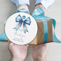 Dando o Nó Arco Azul Chuva de Presentes de Noiva