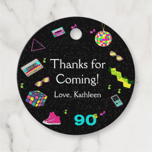 Etiquetas Para Lembrancinhas De volta aos anos 90, Qualquer Idade, Obrigado