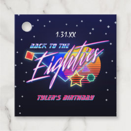 Etiquetas Para Lembrancinhas De volta às Marcas de Favor do Neon dos anos 80