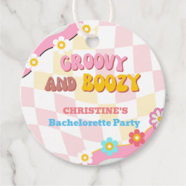 Etiquetas Para Lembrancinhas Decoração Groovy e Bebida para Festa de Despedida 