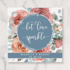 Etiquetas Para Lembrancinhas Deixe o amor brilhar, Ereal Floral Wedkler Sparkle