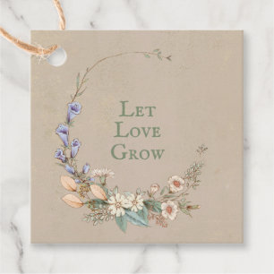 Etiquetas Para Lembrancinhas Deixe O Amor Crescer Floral Whimsy