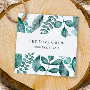 Etiquetas Para Lembrancinhas Deixe o amor crescer o legante Casamento verde