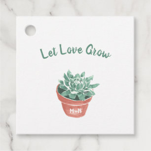 Etiquetas Para Lembrancinhas Deixe o amor crescer obrigado potted do succulent