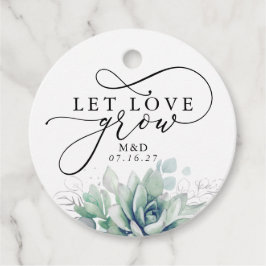 Etiquetas Para Lembrancinhas Deixe o amor crescer verde prateado Casamento eleg