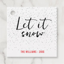 Deixe-o nevar + nome da família + uma foto