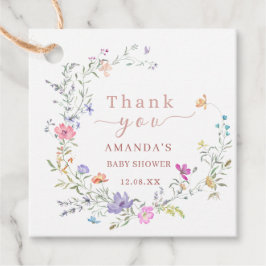 Etiquetas Para Lembrancinhas Delicate Floral Baby Shower Thank You Favor Tag