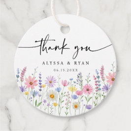 Etiquetas Para Lembrancinhas Delicate Wildflower Meadow Wedding Thank You