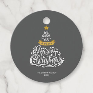 Etiquetas Para Lembrancinhas Desejamos a você um texto de tipografia de Natal