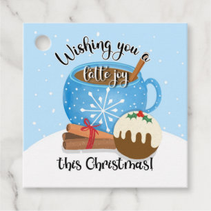 Etiquetas Para Lembrancinhas Desejo-lhe uma alegria latta neste café de Natal