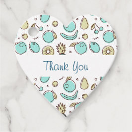 Etiquetas Para Lembrancinhas Desenho da Linha de Sumário do Padrão de Fruta Bon