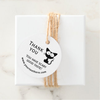 Etiquetas Para Lembrancinhas Desenho de Gato Preto de Ação de Graças do Hallowe
