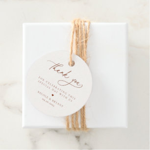 Etiquetas Para Lembrancinhas Desert Sienna Minimalista Casamento Obrigado