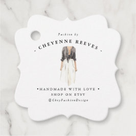 Etiquetas Para Lembrancinhas Design de Moda Aquarela | Marca de travamento da e