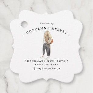 Etiquetas Para Lembrancinhas Design de Moda de Aquarela  Marca de bloqueio de n