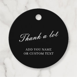 Etiquetas Para Lembrancinhas Design de Tipografia Obrigado Preto Elegante