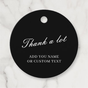 Etiquetas Para Lembrancinhas Design de Tipografia Obrigado Preto Elegante