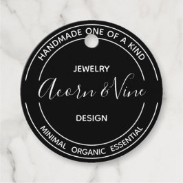 Etiquetas Para Lembrancinhas Design Moderno de Marca Profissional | Preto