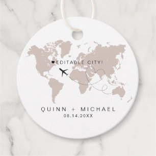 Etiquetas Para Lembrancinhas Destino do Viagem do Mapa Mundial do QUINN Salve a