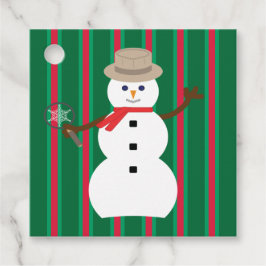 Etiquetas Para Lembrancinhas Detetive Snowman de Natal divertido e Rico
