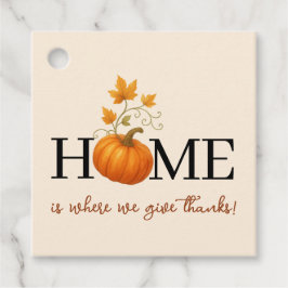 Etiquetas Para Lembrancinhas Dia de Ação de Graças Abóbora Lar é Onde Agradecem