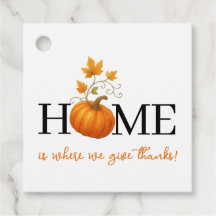 Dia de Ação de Graças Abóbora Lar é Onde Agradecem