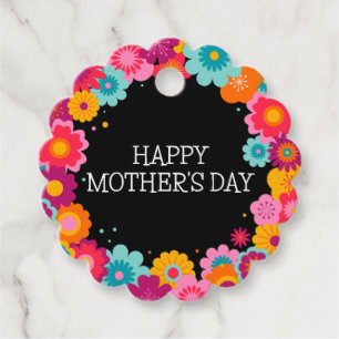 Etiquetas Para Lembrancinhas Dia de as mães Floral Colorida