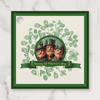 Etiquetas Para Lembrancinhas Dia de São Patrício de Vintage Clover Landscape Ob