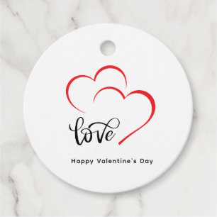 Etiquetas Para Lembrancinhas Dia de São Valentim Preto Vermelho com Marca Perso