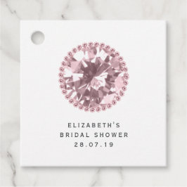 Etiquetas Para Lembrancinhas Diamante Rosa e Renda